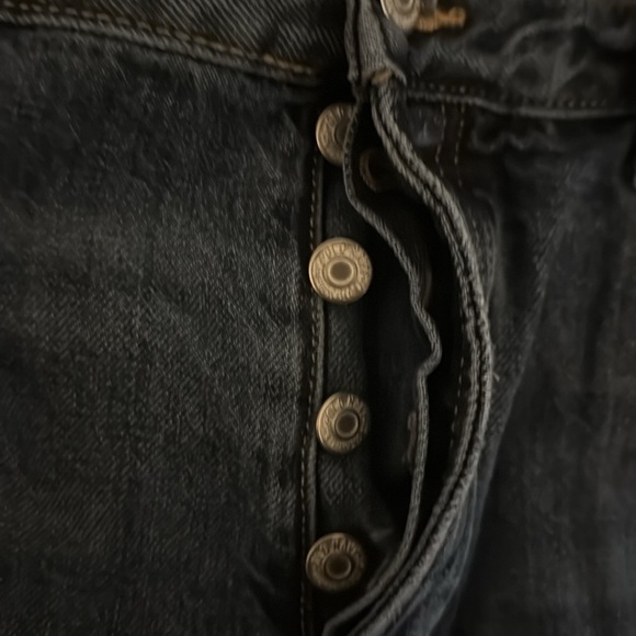 Old Navy High Rise Slouch Straight Cotton No Stretch Button Fly Shorts Sz 16 EUC - Picture 4 of 5